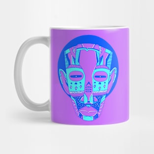 Blue African Mask No 3 Mug